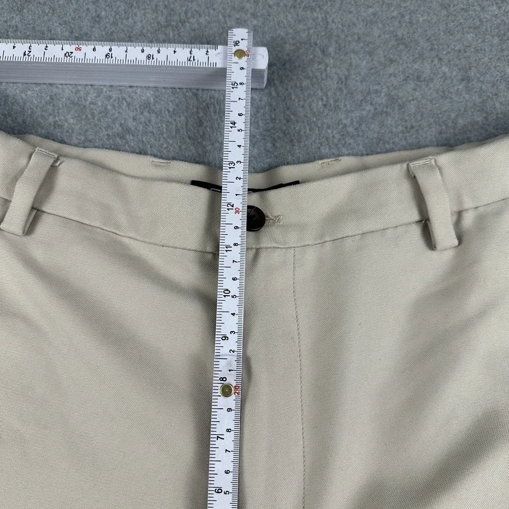 Chaps Golf 78 Khaki Performance Shorts Mens 36 Flat Front Polyester 9